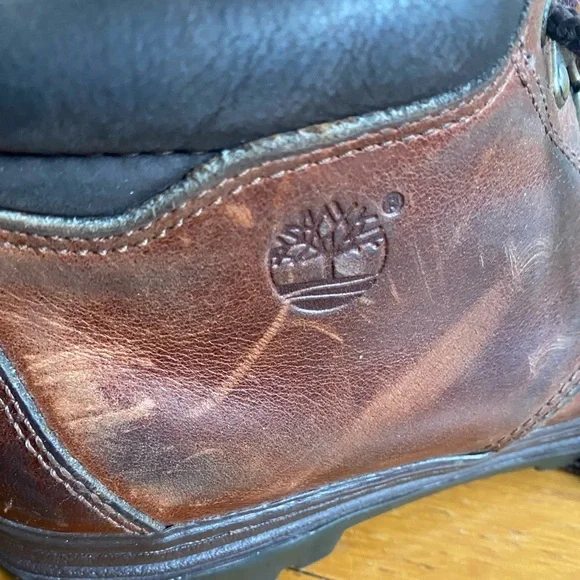 Vintage Timberland Brown Leather Boots 7.5 - Picture 4 of 5